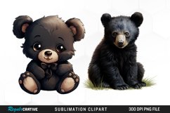 Watercolor Teddy Bear clipart Product Image 1