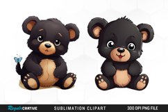 Watercolor Teddy Bear clipart Product Image 1