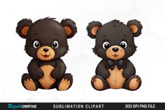 Watercolor Teddy Bear clipart Product Image 1