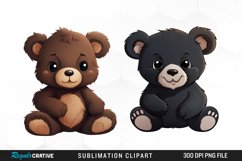 Watercolor Teddy Bear clipart Product Image 1