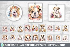 Bundle of six Wild Flowers Bulldogs Air Freshener designs.