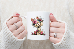 Watercolor Bunny Clipart, Easter Sublimation PNG Product Image 4