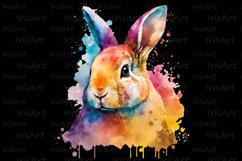 Bunny Sublimation Design PNG - Watercolor Animal Print Product Image 6