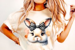 Watercolor Easter Bunny PNG, Easter Coquette PNG, Easter PNG Product Image 1