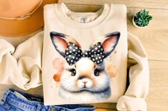 Watercolor Easter Bunny PNG, Easter Coquette PNG, Easter PNG Product Image 3