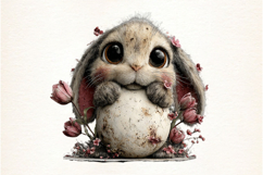 Watercolor Bunny Spring Clipart Product Image 2