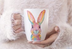 Watercolor Bunny Sublimation Design PNG - Animal Print Product Image 7