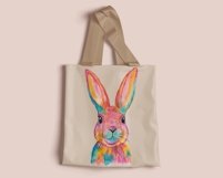 Watercolor Bunny Sublimation Design PNG - Animal Print Product Image 4