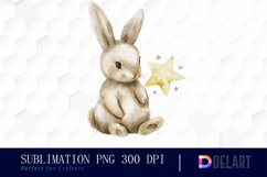 Bunny With Star Graphics Clipart Product Image 1