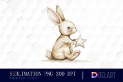 Bunny With Star Graphics Clipart Product Image 1