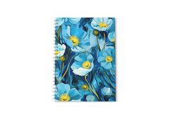 blue floral patterns, floral patterns, floral digital papers, flower patterns, tumbler wraps, set,