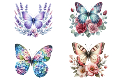 Watercolor Butterflies Floral Butterfly Sublimation Product Image 2