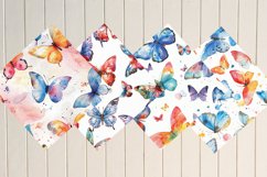 Watercolor Butterflies Digital Paper Bundle Product Image 4