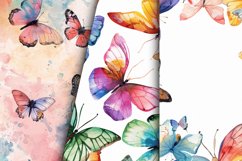 Watercolor Butterflies Digital Paper Bundle Product Image 5