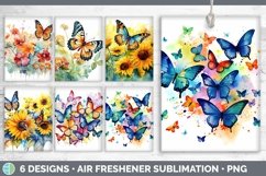 Bundle of six Watercolor Air Freshener designs.
