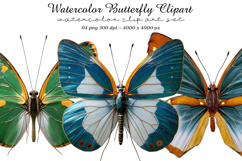 Watercolor Butterfly Clipart Product Image 1