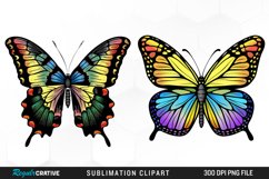 Watercolor Butterfly PNG Set Clipart Product Image 1