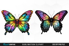 Watercolor Butterfly PNG Set Clipart Product Image 1