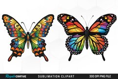 Watercolor Butterfly PNG Set Clipart Product Image 1