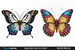 Watercolor Butterfly PNG Set Clipart Product Image 1