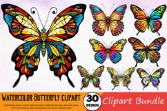 Watercolor Butterfly Clipart Bundle Product Image 1