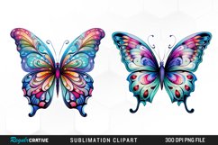 Watercolor Butterfly PNG Clipart Product Image 1