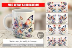 Mug Wrap Design Watercolor Butterfly Product Image 1