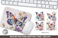 Mouse Pad Watercolor Butterfly Product Image 1