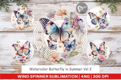 Wind Spinner Watercolor Butterfly Product Image 1