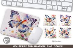 Mouse Pad Watercolor Butterfly Product Image 1