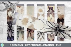 Bundle of six Watercolor Butterfly key fob sublimation designs.