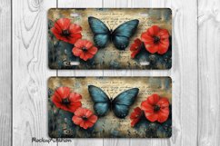 Butterfly License Car Plate PNG | Vintage Watercolor Product Image 2