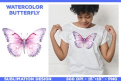 Watercolor Butterfly T Shirt Design. Butterfly Sublimation Product Image 1