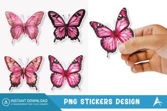 Watercolor Butterfly Sticker Clipart Product Image 1