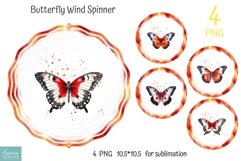 watercolor butterfly wind spinner sublimation