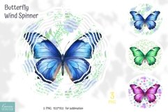 watercolor butterfly wind spinner sublimation