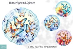 watercolor butterfly wind spinner sublimation