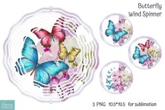 Orchid and Butterfly Wind Spinner PNG|Tropical SummerDesign Product Image 1