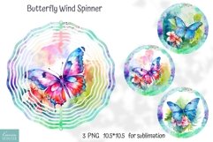 watercolor butterfly wind spinner sublimation