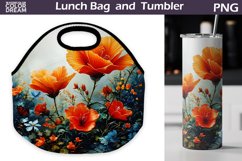 3D Flowers Lunch Bag | Lunch Bag Sublimation Product Image 1