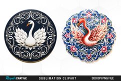 Watercolor Buy Swan Mandala Clipart Product Image 1