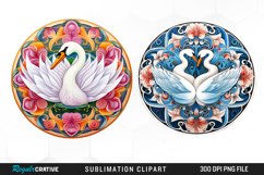 Watercolor Buy Swan Mandala Clipart Product Image 1