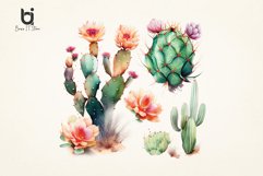 Watercolor Cactus art Sublimation PNG Bundle Product Image 2