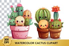12 png Cute cactus Clipart, cactus sublimation Bundle Product Image 5
