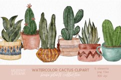 Watercolor Cactus Clipart | House Plants Clipart