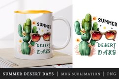 Summer Desert Days mug, cup wrap sublimation design png Product Image 1