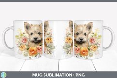 GorgeousWild Flowers Cairn Terriers Mug Wrap design.