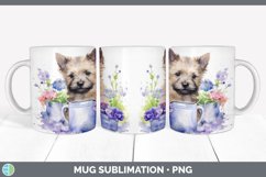 Bundle of six Wild Flowers Cairn Terriers Mug Wrap designs.