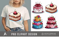 Watercolor Sweet Cakes Clipart Product Image 1