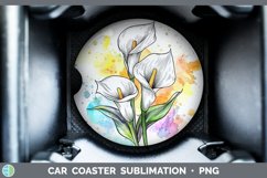 GorgeousWatercolor Car Coaster design.